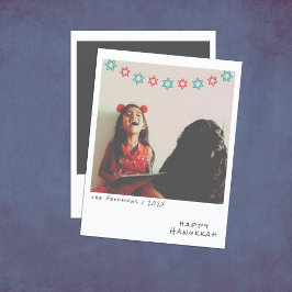 懐かしいインスタントフォトハヌッカホリデーカード シーズンカード