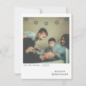 懐かしいインスタントフォトハヌッカホリデーカード シーズンカード (正面)