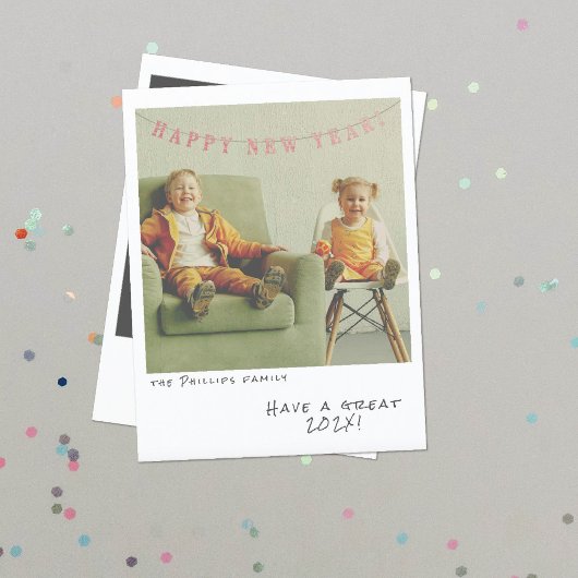 懐かしいインスタントフォト年賀状 シーズンカード