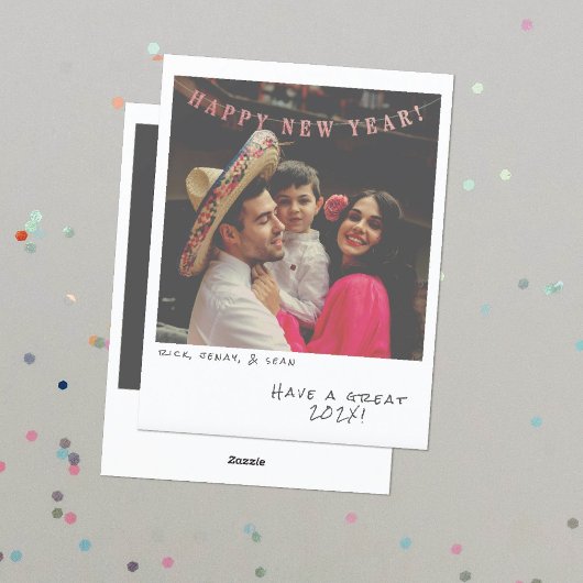 懐かしいインスタントフォト年賀状 シーズンカード