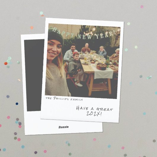 懐かしいインスタントフォト年賀状 シーズンカード