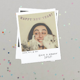 懐かしいインスタントフォト年賀状 シーズンカード