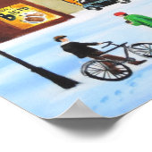 懐かしいインスパイア冬の通りシーン ポスター (角)