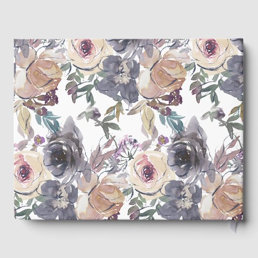 懐かしいインディゴ赤面結婚フローラのゲストブック ゲストブック (裏面)