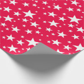 懐かしいエレガントクリスマス赤テンプレート星 ラッピングペーパー (角)