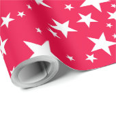 懐かしいエレガントクリスマス赤テンプレート星 ラッピングペーパー (ロールコーナー)