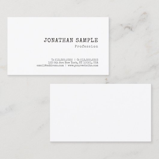 懐かしいエレガントヴィンテージクラシックルックビューティフル 名刺 (正面/裏面)