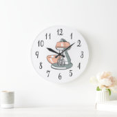 懐かしいキッチンミキサー ラージ壁時計 (ホーム)