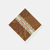懐かしいクラシックウィリアム・モリス金ゴールド休日 スタンダードカクテルナプキン (角)
