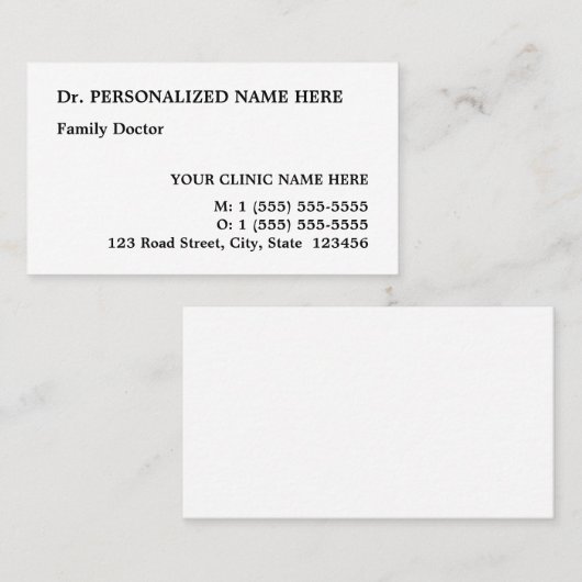 懐かしいクラシック名刺 名刺 (正面/裏面)