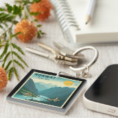 懐かしいクラシック旅行のポスター – Norway Fjords キーホルダー (正面右)