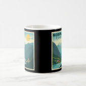 懐かしいクラシック旅行のポスター – Norway Fjords コーヒーマグカップ (中央)