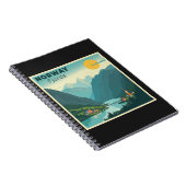 懐かしいクラシック旅行のポスター – Norway Fjords ノートブック (右側)