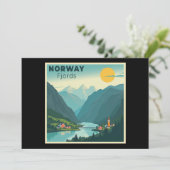懐かしいクラシック旅行のポスター – Norway Fjords 招待状 (スタンド正面)