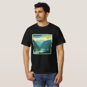 懐かしいクラシック旅行のポスター – Norway Fjords Tシャツ (正面フル)