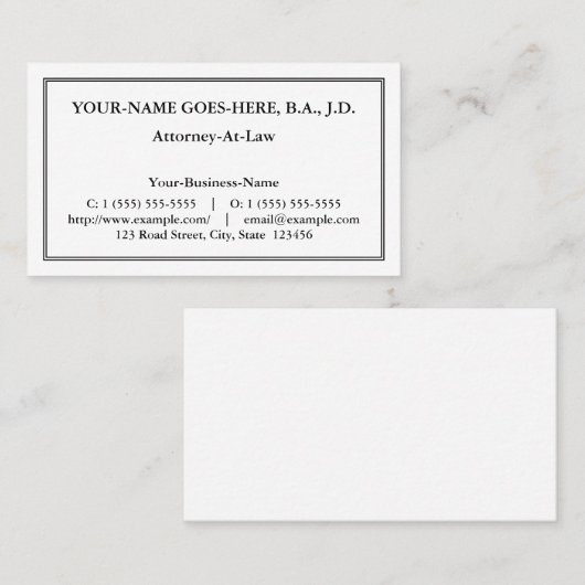 懐かしいクラシック、ビジネス伝統的カード 名刺 (正面/裏面)