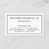 懐かしいクラシック、ビジネス伝統的カード 名刺 (正面)