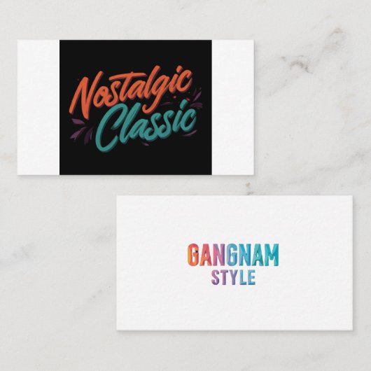 懐かしいクラシック 名刺 (正面/裏面)