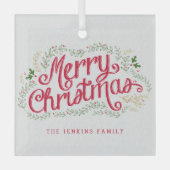 懐かしいクリスマスカスタムオーナメント ガラスオーナメント (正面)