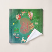 懐かしいクリスマスサンタバスタオルセット バスタオルセット (ウォッシュタオル)