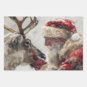 懐かしいクリスマスシーナリーサンタ ラッピングペーパーシート (正面2)