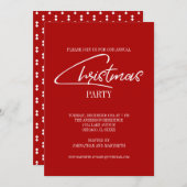 懐かしいクリスマススクリプトホリデーパーティー招待状 招待状 (正面/裏面)