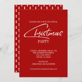 懐かしいクリスマススクリプトホリデーパーティー招待状 招待状