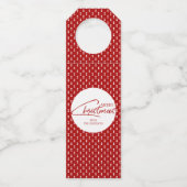 懐かしいクリスマススクリプトボトルハンガーラベル ボトルネックタグ (正面)