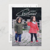 懐かしいクリスマススクリプト休日の写真はがき シーズンポストカード (正面/裏面)