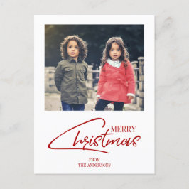 懐かしいクリスマススクリプト休日の写真はがき シーズンポストカード