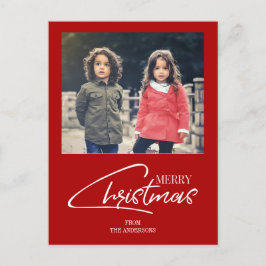 懐かしいクリスマススクリプト休日の写真はがき シーズンポストカード