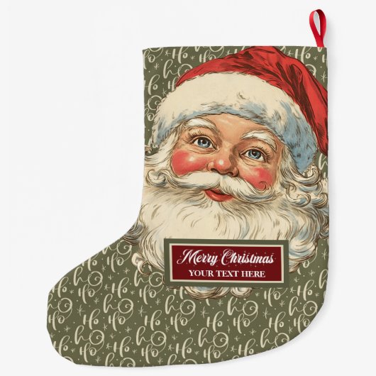 懐かしいクリスマスストッキングヴィンテージオールドファッションド ラージクリスマスストッキング (裏面)