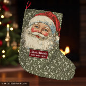 懐かしいクリスマスストッキングヴィンテージオールドファッションド ラージクリスマスストッキング