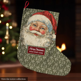 懐かしいクリスマスストッキングヴィンテージオールドファッションド ラージクリスマスストッキング