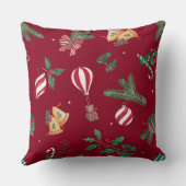 懐かしいクリスマステディベアーズボーブルレッド クッション (裏面)