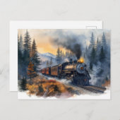 懐かしいクリスマストレイン ポストカード (正面/裏面)