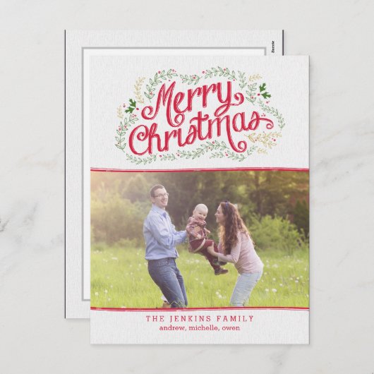 懐かしいクリスマスフォトカードはがき シーズンポストカード (正面/裏面)