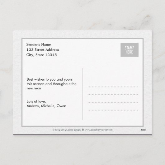 懐かしいクリスマスフォトカードはがき シーズンポストカード (裏面)