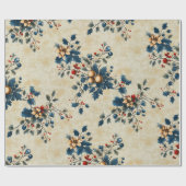 懐かしいクリスマスフローラ包装紙 ラッピングペーパー (フラット)