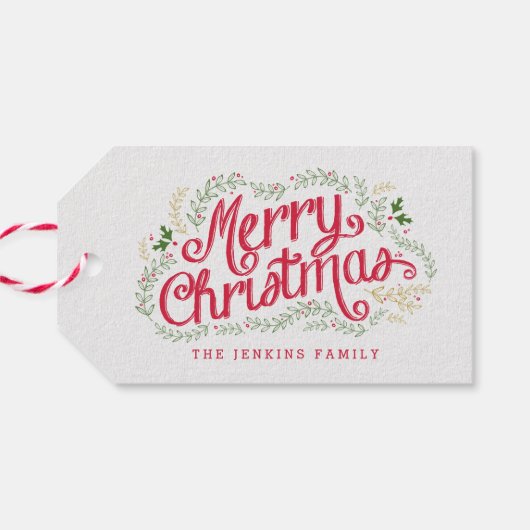 懐かしいクリスマスホリデーギフトラベル ギフトタグ (裏面横)