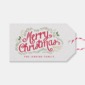 懐かしいクリスマスホリデーギフトラベル ギフトタグ (正面(横))