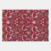 懐かしいクリスマスロッキングホースベアフェスティバル ラッピングペーパーシート (正面3)