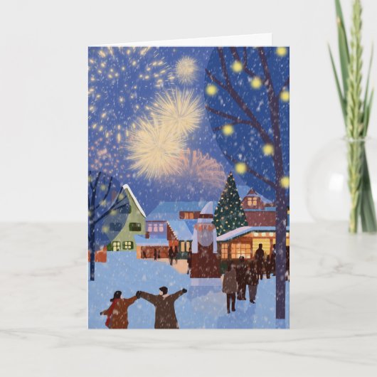 懐かしいクリスマス過去クリスマスカード サンキューカード (正面)