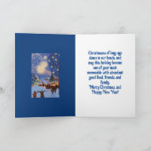 懐かしいクリスマス過去クリスマスカード サンキューカード (内部)