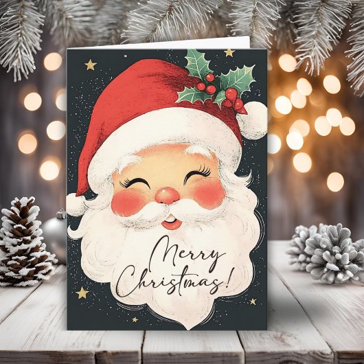 懐かしいサンタクロースMerry Christmas Holiday カード