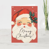 懐かしいサンタヴィンテージメリークリスマス シーズンカード (正面)