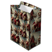 懐かしいサンタ ミディアムペーパーバッグ (正面アングル)