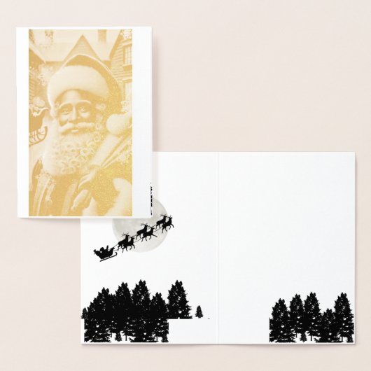 懐かしいサンタ 箔カード (ディスプレー)