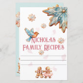 懐かしいジンジャーブレッドファミリーレシピブックネームプレート (正面/裏面)