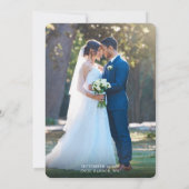 懐かしいタイプ丸いコーナー5写真結婚ズ サンキューカード (裏面)